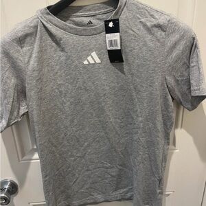 Adidas   Boys XL Light Gray Short-Sleeve Logo Tee NWT